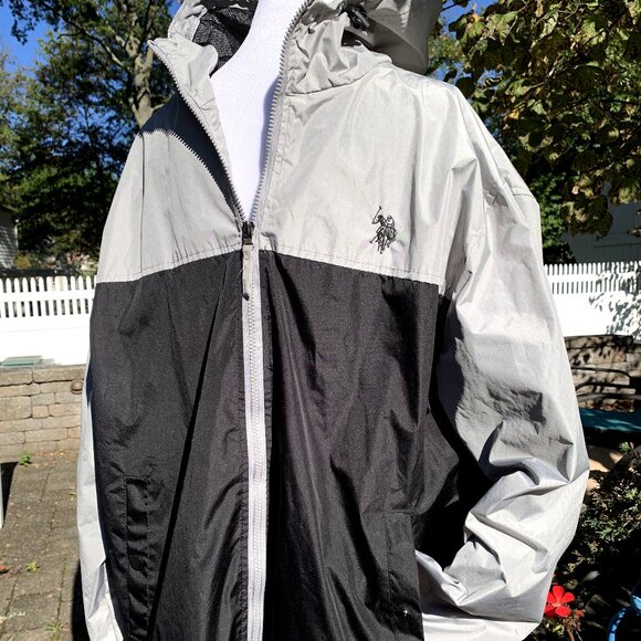US POLO ASSN. Men's Windbreaker Hooded Jacket - Picture 2 of 14